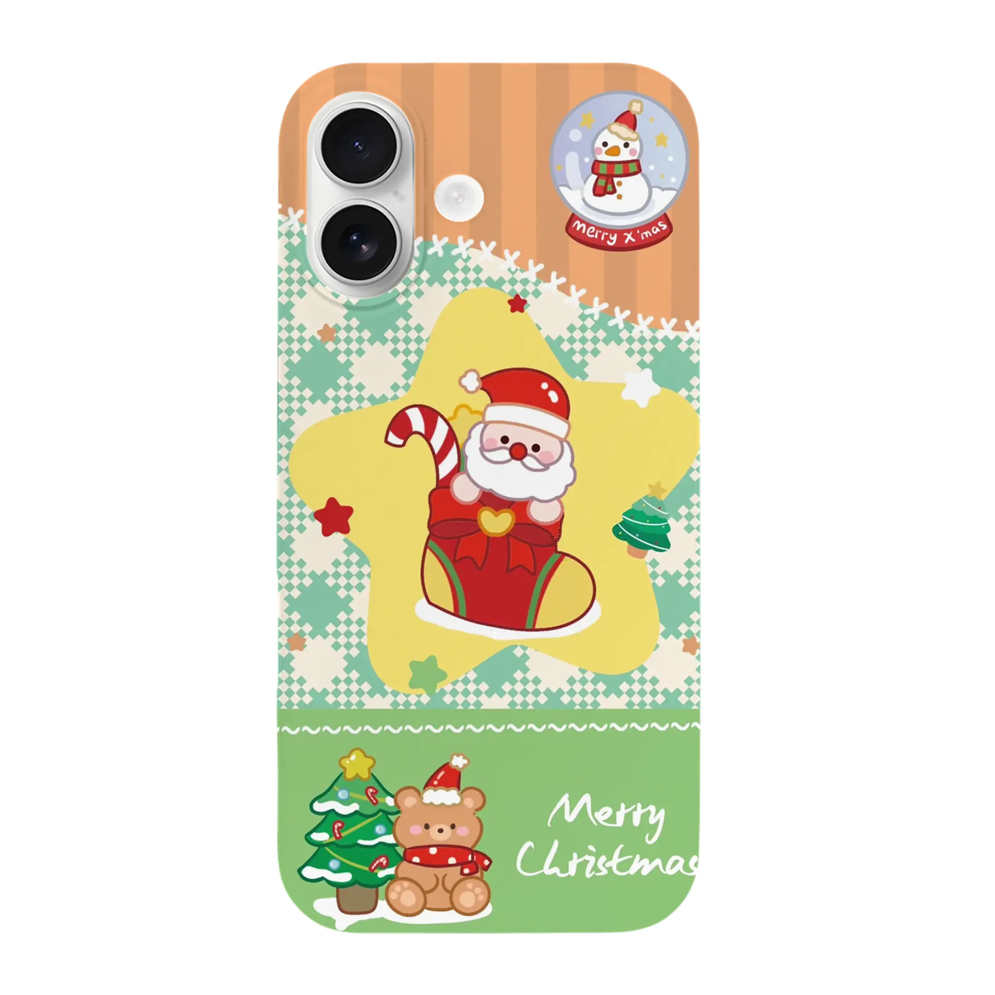 サンタ×雪柄｜季節感たっぷりの冬限定 - iPhone 17 シリーズ シリコンケース 薄型 耐衝撃 指紋防止 ソフトタッチカバー 精密フィット 傷防止 保護ケース iPhone 17/17 Air/17 Pro/17 Pro Max 対応